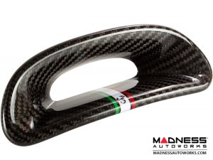 FIAT 500 ABARTH Headrest Inserts - Carbon Fiber (4pc set) - Italian Racing Stripe w/ Black Scorpion FIAT 500 ABARTH Headrest Inserts - Carbon Fiber (4pc set) - Italian Racing Stripe w/ Black Scorpion